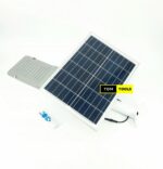 DAT AT8600 100W Solar Street Light with Wall Mounting Pole, Bracket, Bolts