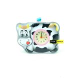 Decorative Cartoon Cow Piggy Bank with Clock Face