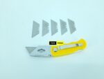 Foldable Utility Box Cutter Knife with 5 Extra Blades Included