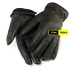 Full Grain Leather Gloves with Inner Lining and Elastic Wrist Band