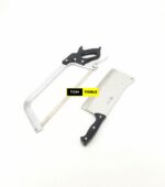 Heavy Butcher Cleaver and 22 inch Meat Bone Hacksaw Combo for Commercial Butchery Kitchen