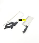 Heavy Butcher Cleaver and 22 inch Meat Bone Hacksaw Combo for Commercial Butchery Kitchen