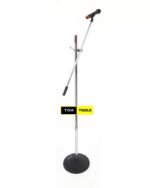 Heavy Duty Chrome Polished, Powder-Coated Round Base Microphone Stand