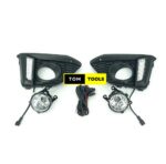 Honda Fit Fog Lights Complete with DRL Daytime Running Lights, Harness, & Housing