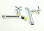 Long Wall Mounted Mixer Tap Faucet Tap Pair