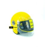 Open Face Motorcycle Helmet Retro Vintage Style, Yellow