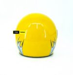 Open Face Motorcycle Helmet Retro Vintage Style, Yellow