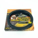 Ox Leather Contoured Steering Wheel Cover for Small Car 13.5 inch – 14.5 Inch