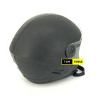 Premium Open Face Motorcycle Helmet Retro Vintage Style, Matt Black
