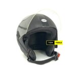 Premium Open Face Motorcycle Helmet Retro Vintage Style, Matt Black
