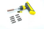 Ratchet Screwdriver Telescopic Adjustable Magnetic Screwdriver with 8 Bits