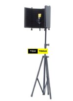 Recording Studio Microphone Isolation Shield with Heavy Duty Tripod Stand
