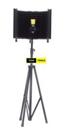 Recording Studio Microphone Isolation Shield with Heavy Duty Tripod Stand