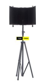 Recording Studio Microphone Isolation Shield with Heavy Duty Tripod Stand