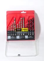 Set of HSS, Masonry, and Wood Drill Bits Set