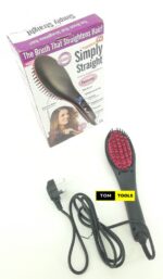 Simply Straight Ceramic Hair Straightening Brush With Temperature Display