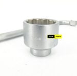 Size 65mm Box Socket Spanner with 1-inch L Handle