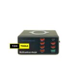 8 Port USB Charging Station with 6 USB, 1 QC3.0, 1 USB C PD, and Wireless Charger