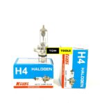 H4 100W Halogen Auto Lamp Bulb Pair