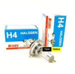 H4 100W Halogen Auto Lamp Bulb Pair