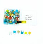 100PCS Mini Blade Fuses 5A, 7.5A, 10A, 15A, 20A, 25A, 30A Car Fuses