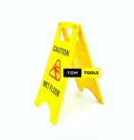 2PCS 24 Inch Caution Wet Floor Sign, High Visibility Yellow