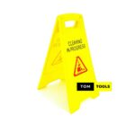 2PCS 24 Inch Caution Wet Floor Sign, High Visibility Yellow