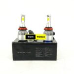 H11 72W 6500K 16000 Lumens LED Headlight Bulb Pair