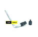 ¾ inch L Handle with ½ inch and 1 inch Impact Socket Wrench Adapters
