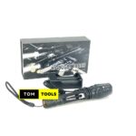 All Metal Zoomable Flashlight Torch with Two 6800mAh Batteries