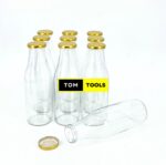 10PCS 1,000ml 1L Glass Juice Bottles with Airtight Pop Lids