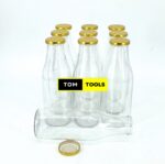 10PCS 1,000ml 1L Glass Juice Bottles with Airtight Pop Lids
