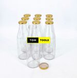 10PCS 1,000ml 1L Glass Juice Bottles with Airtight Pop Lids