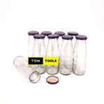 10pcs 500ml Glass Juice Bottles with Airtight Pop Lids