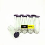 10pcs 500ml Glass Juice Bottles with Airtight Pop Lids