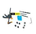 15° Pocket Hole Jig Dowel Drill Bit Guide Kit with 6mm, 8mm, 10mm