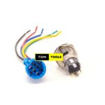 22mm Stainless Steel Backlit Latching Push Button