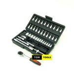 Black 46pcs ¼ INCH Ratchet Tool Kit