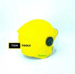 Open Face Motorcycle Helmet Contoured Style, Yellow