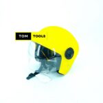 Open Face Motorcycle Helmet Contoured Style, Yellow