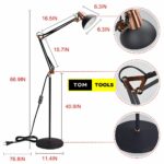 Retro Adjustable Swing Arm Floor Lamp with Switch