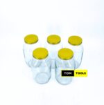 5PCS 2000ml Glass Jars Mason Jars with Screw Caps 204 x 128mm