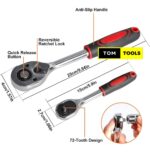 82PCS Chrome Vanadium ½ inch  and ¼ inch Ratchet Set Tool Kit
