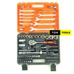 82PCS Chrome Vanadium ½ inch  and ¼ inch Ratchet Set Tool Kit