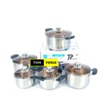 10PC James Pot Stainless Cookware Set