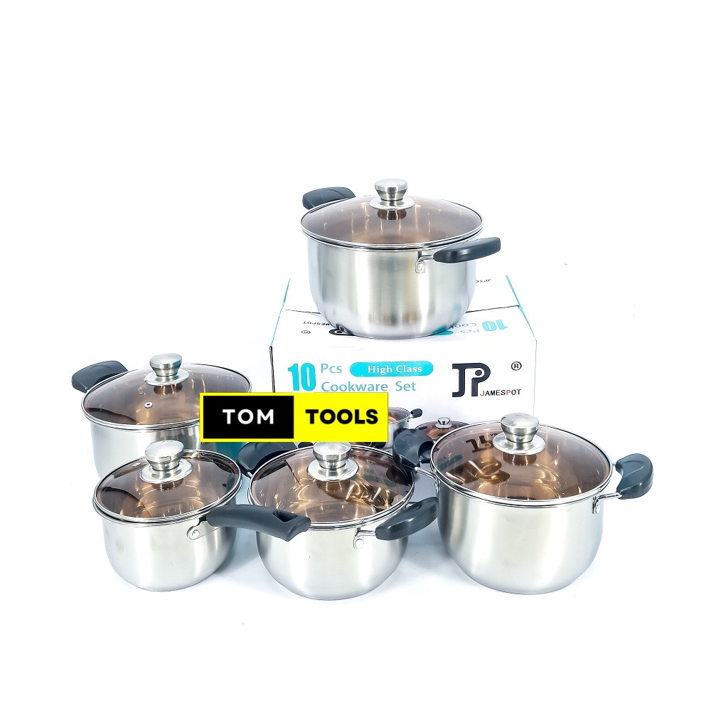 10PCS-JamesPot-Stainless-Steel