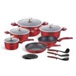 Edenburg 15pc Cookware Set EB-5612 Red