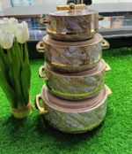 4 piece Turkish Hotpots (Brown)Set