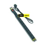 12 Way Metallic Horizontal 13A PDU 19-Inch 1U Standardized Power Distribution Unit Extension