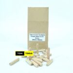 40PCS 8mm X 40mm Premium Eucalyptus Straight Fluted Wooden Dowels